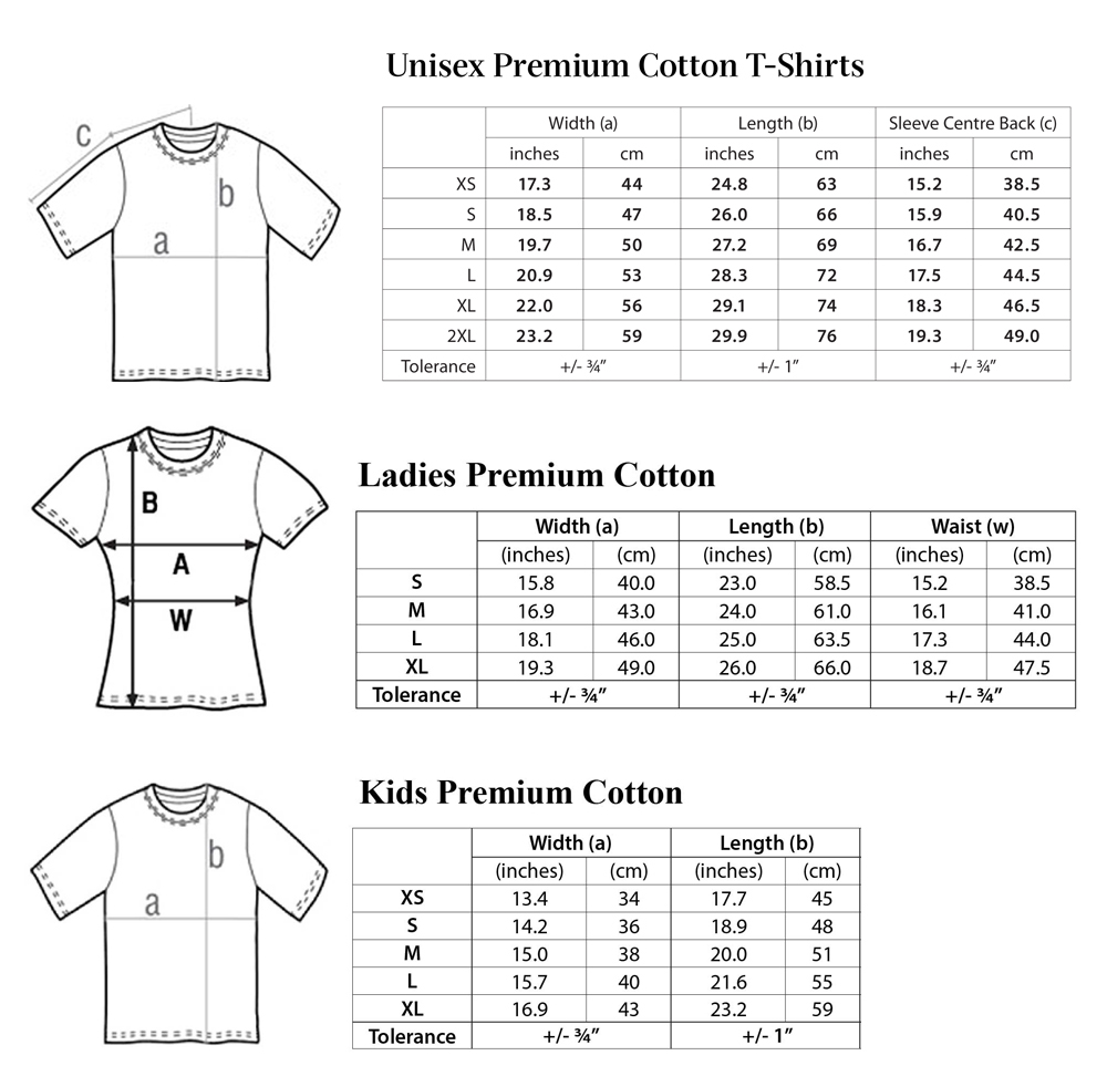 Usa T Shirt Size Chart