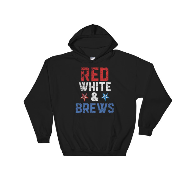 red white and brews – 4th July fest Hooded Sweatshirt