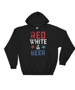 red white and beer – 4th July fest Hooded Sweatshirt