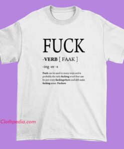 Fuck Verb Faak Short-Sleeve T-Shirt with provocative text.