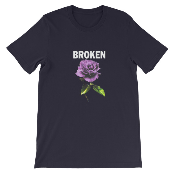 Broken Purple Rose Short-Sleeve Unisex T-Shirt
