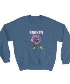 Broken Purple Rose Sweatshirt
