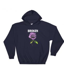 broken t shirt with purple rose