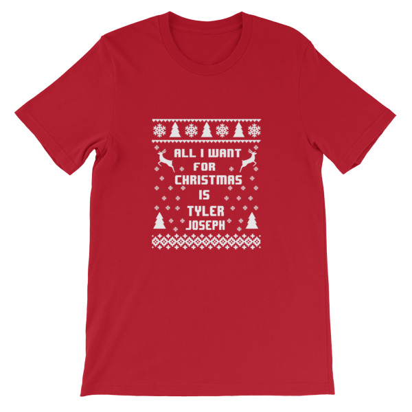 all i want for christmas tyler joseph Short-Sleeve Unisex T-Shirt ...