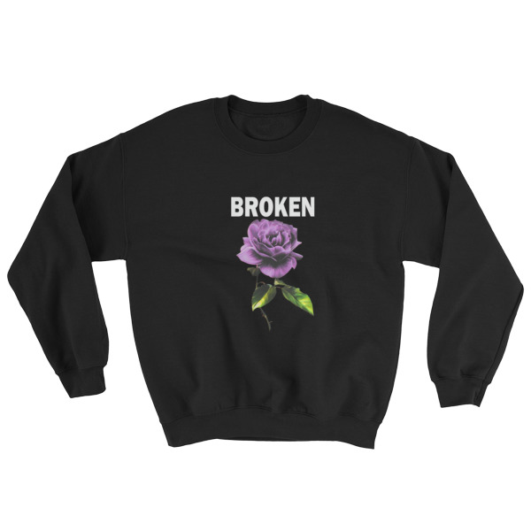 Broken Purple Rose Sweatshirt