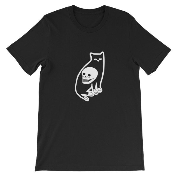 Pewdiepie Cat and Skull Short-Sleeve Unisex T-Shirt