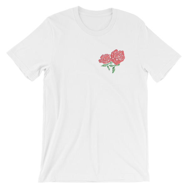 Twin red Rose Short-Sleeve Unisex T-Shirt