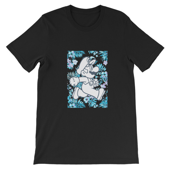 super mario floral Short-Sleeve Unisex T-Shirt