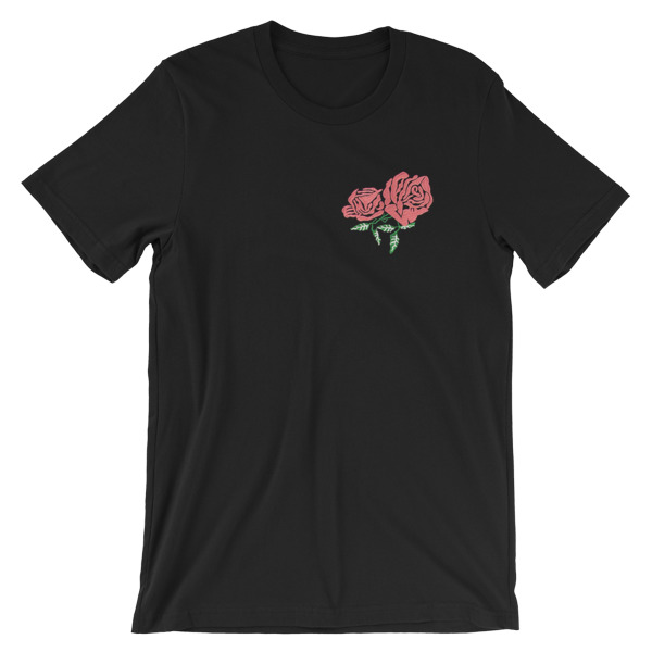 Twin red Rose Short-Sleeve Unisex T-Shirt