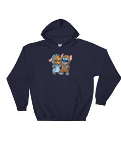 Stitch And Baby Groot Hooded Sweatshirt