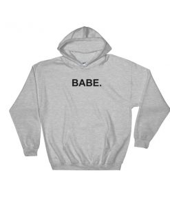 Babe Letter Hooded Sweatshirt