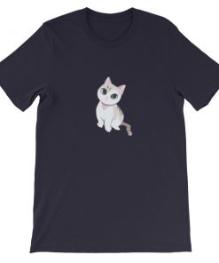 Menchie The Cat Light Pink Short-Sleeve Unisex T-Shirt
