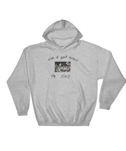 like a brick wall on fire hoodie