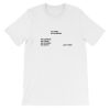 No Name No Business No Address Just Tired Short-Sleeve Unisex T-Shirt