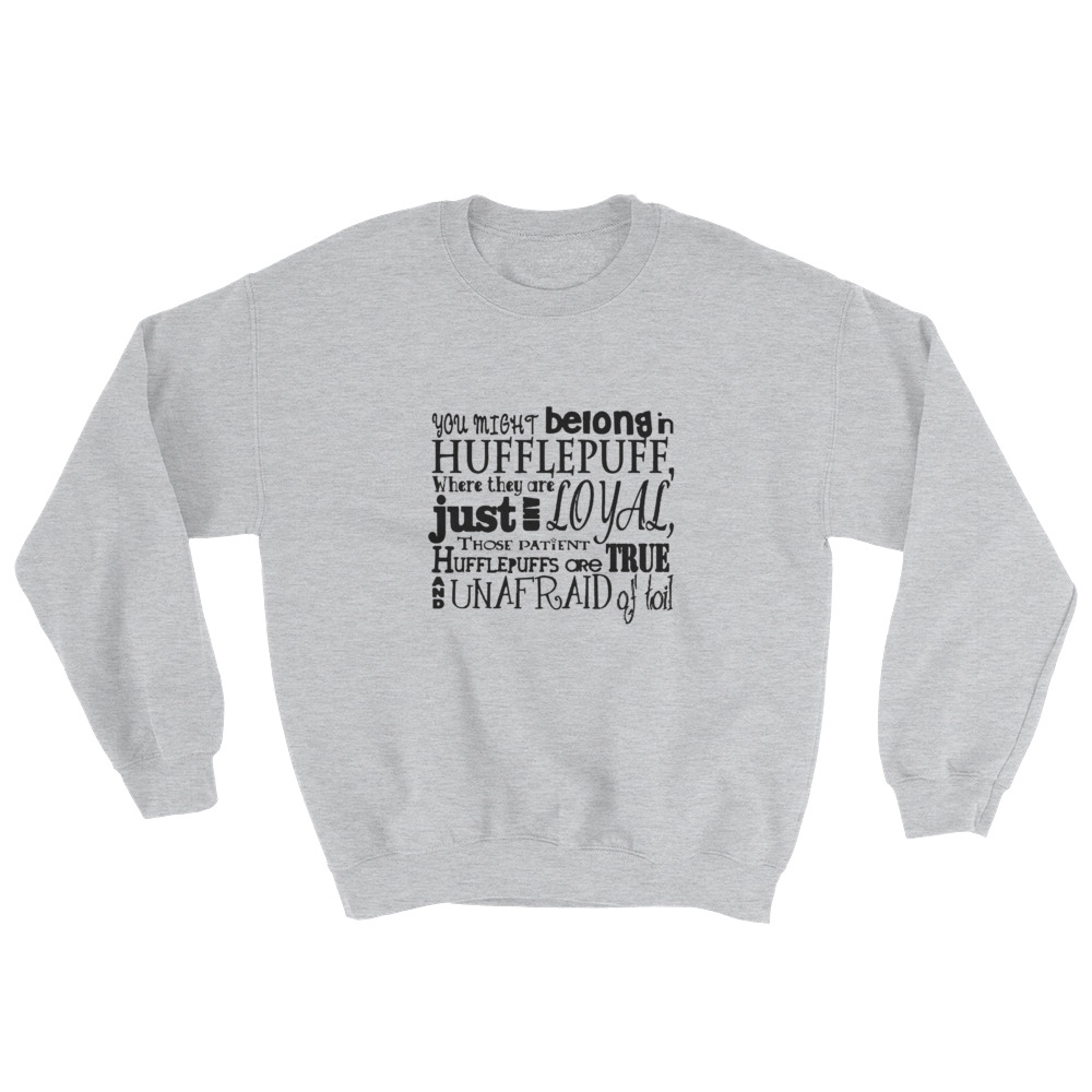 hufflepuff sweatshirt grey