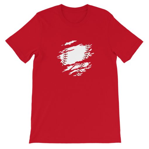 Baseball Ball Torn Short-Sleeve Unisex T-Shirt