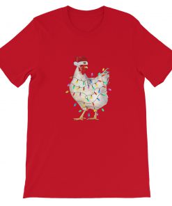 Chicken With Christmas Lights Short-Sleeve Unisex T-Shirt