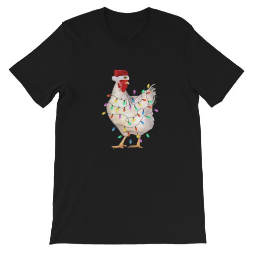 Chicken With Christmas Lights Short-Sleeve Unisex T-Shirt