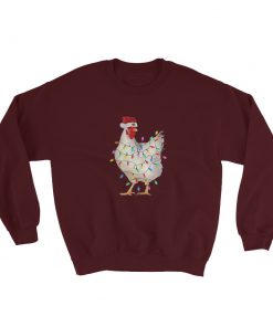 Chicken With Christmas Lights Sweatshirt