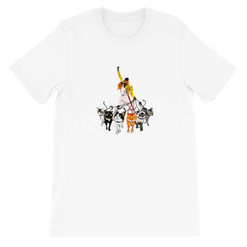 Freddie Mercury and cats Short-Sleeve Unisex T-Shirt