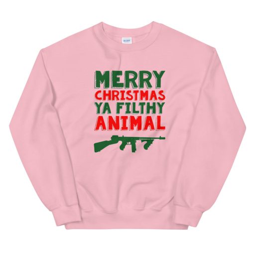 Merry Christmas Ya Filthy Animal Guns Sweatshirt