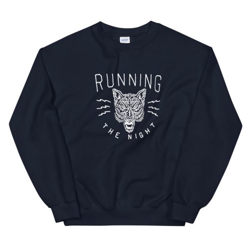 Running The Night Wolf Sweatshirt