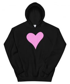 Pink Heart Hooded Sweatshirt