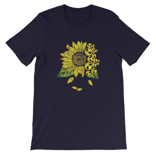 Jack Skellington Sunflower you are my sunshine Short-Sleeve Unisex T-Shirt
