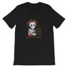 Teacher skull I'll just wait until it's quiet Short-Sleeve Unisex T-Shirt