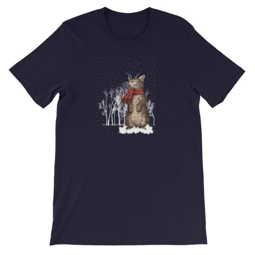 Merry Christmas Cat Short-Sleeve Unisex T-Shirt