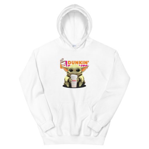 Baby Yoda hug Dunkin Donuts Unisex Hoodie
