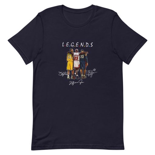 Rip Kobe Bryant Legends Michael Jordan LeBron James Friends Short-Sleeve Unisex T-Shirt