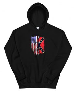 American Flag and Confederate Flag Unisex Hoodie