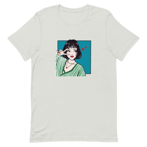 Peace Anime Girl Short-Sleeve Unisex T-Shirt