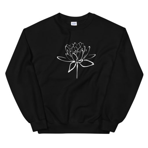 Lotus Flower Calligraphy Unisex Sweatshirt