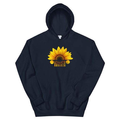 Sunflower jeep car Unisex Hoodie