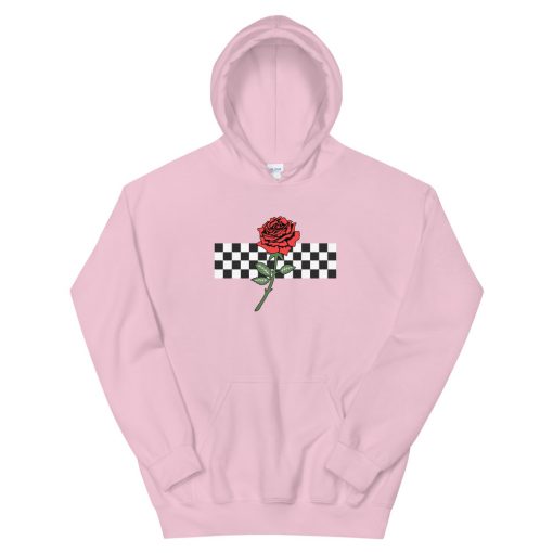 Rose and checkered Unisex Hoodie