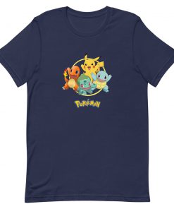 Pokémon pikachu charmander bulbasaur Short-Sleeve Unisex T-Shirt