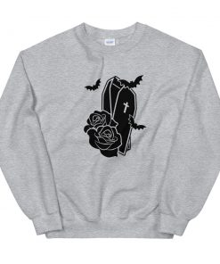 Coffin Bats and Roses Unisex Sweatshirt
