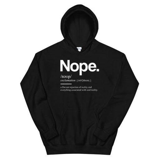 Describes Nope Exclamation Definition Hoodie