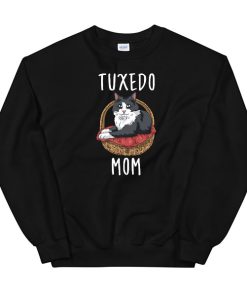 Funny Kitten Tuxedo Cat Mom Sweatshirt