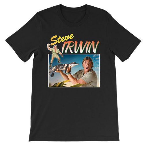 Black Shirt Vintage Crocodile Hunter Crikey TV Show Steve Irwin Shirt