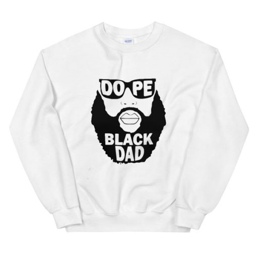 Mens Bearded Dope Black Dad Sweatshirt
